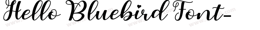 Hello Bluebird Font字体转换
